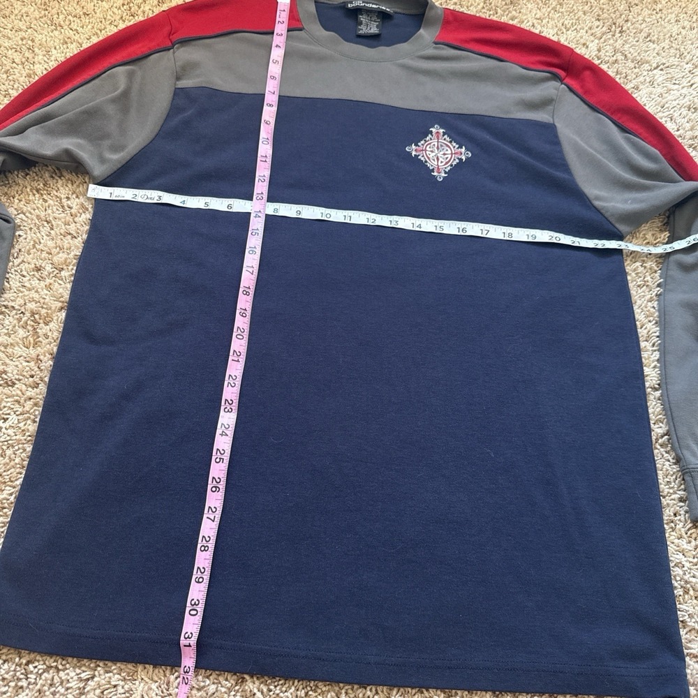 Rare deadstock Vintage Y2K No Boundaries Colorblock Long Sleeve Tee - size XL - Picture 5 of 6